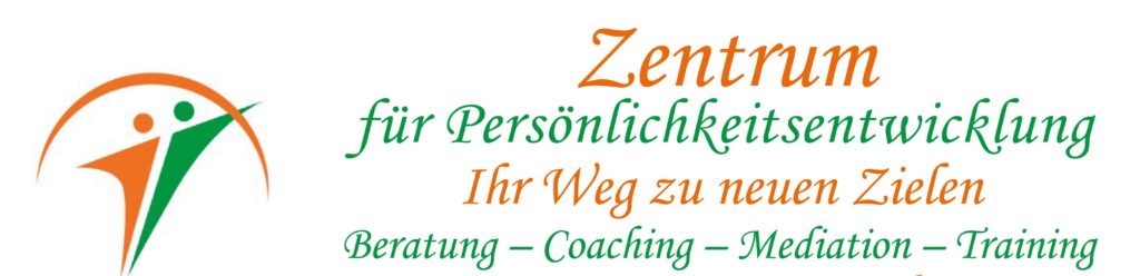 Logo Zentrum für Persönlichkeitsentwicklung mit Zielen und Beratung-Coaching-Training-Mediation über uns blog kontakt
